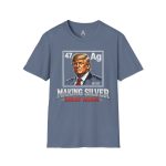 TRUMP SILVER T-Shirt, Humorous Graphic Tee, Unisex Casual Wear, Gift for Friends, Quirky Shirt for Parties - Image 7