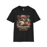 250th Patriotic T-Shirt, Humorous Graphic Tee, Unisex Casual Wear, Gift for Friends, Quirky Shirt for Parties